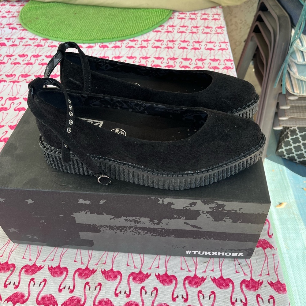Black TUK brand creeper shoes